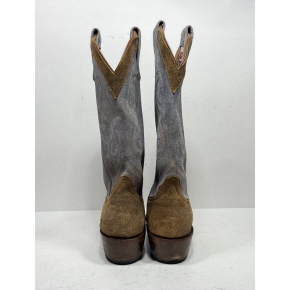 Rios of Mercedes Kemo Sabe Western Cowboy Boots Blue Jean Roughout Womens Sz 7.5 - Picture 4 of 13